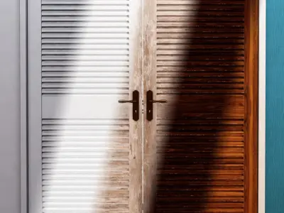 DOOR---Double leaf Low-poly 3D model