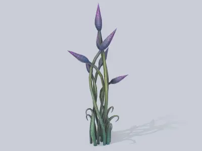 Alien plant Low-poly 3D model