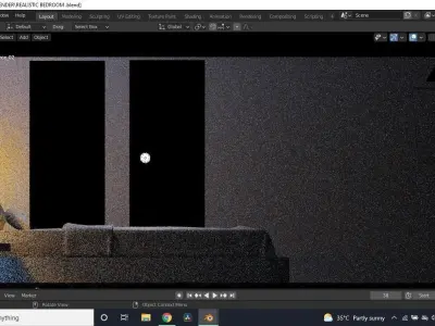 REALISTIC BEDROOM RENDER modern lighting ideas 3D model