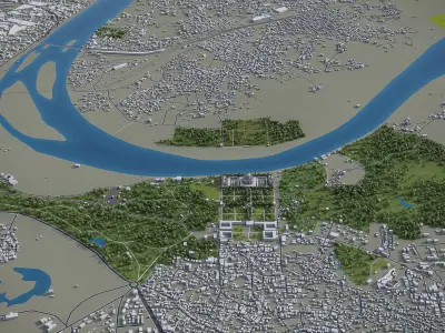 Agra - City 3D Model Low-poly 3D model