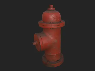 Hydrant fire Low-poly 3D model