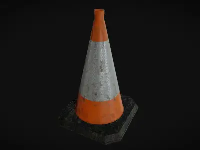 Orange Traffic Cone 3D model