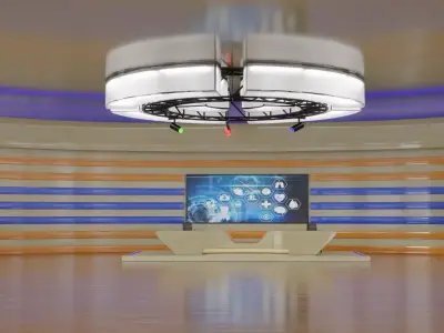 Virtual TV Studio 3D model