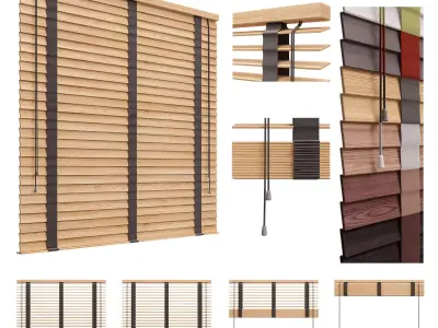Wooden blinds 2 3D model