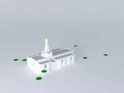 LDS Temple Fresno California Templo Mormon ( Febore). Free 3D model