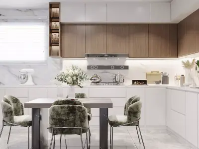 Modern kitchen 3D model 22