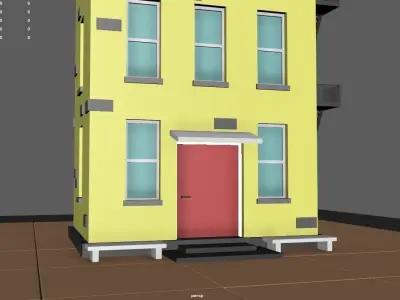 Cartoon house 3D model