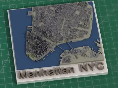Manhattan New York City 3D Print  Model Kit 3D print model