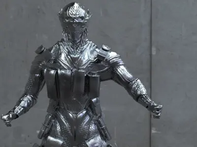 Terrorist Villain with mask 3D model