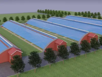 Agricultural Greenhouse Tent Frame -B2 3D model