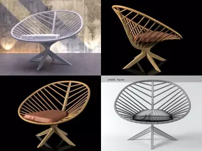 Superstructure leaf chair 3D model