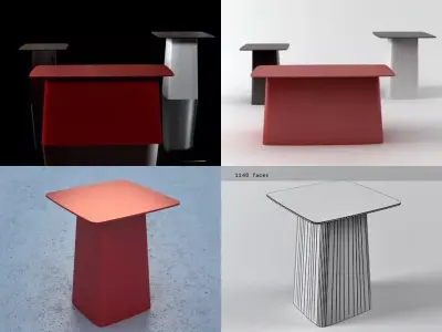 Metal Side Table Small 3D model
