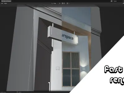 Facade for Branding - Archviz Ready for Render 3D model