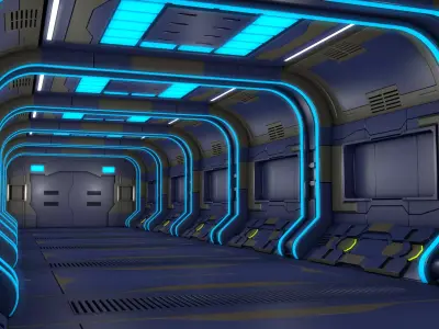 Sci Fi Corridor Room 3D model