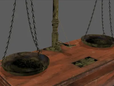 Chinese Ancient Cashiers Table Low-poly 3D model