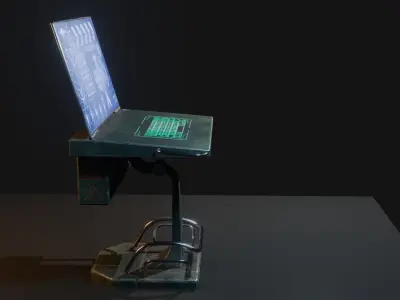 Scifi Console Low-poly 3D model