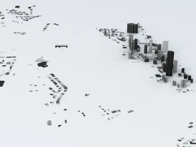 Gold Coast Streets and Buildings 3D model