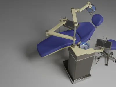 Compact Dental Chair Low-poly 3D model