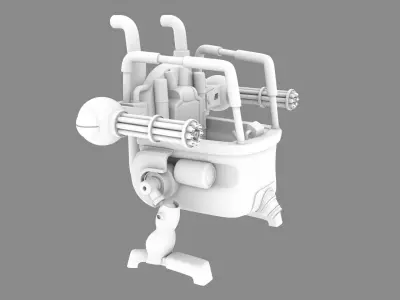 Metal Slug Mecha Tank Low-poly 3D model