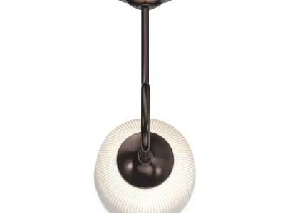 Petite Reeded Glass Sconce 3D model