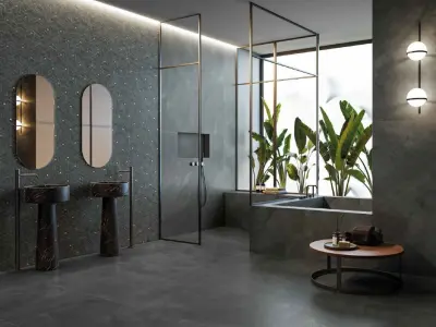 Contemporary wide format tile Texture