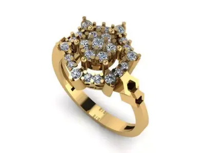 wedding ring for daimonds 3D print model buy