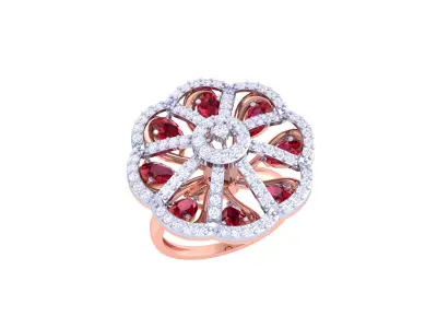 Women Ring MTL 3dm STL OBJ FBX Details 3D print model 33