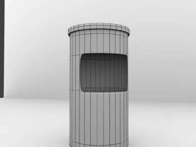 Trashcan trash can 3D model