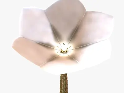 Albert Cheuret  Cactus  Art Deco Bronze and Alabaster Standing 3D model