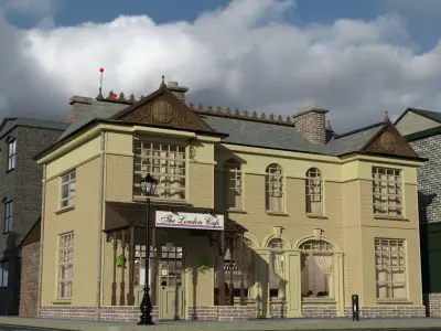 London Cafe - Blue Angel 3D model