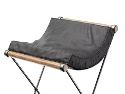 Bar Stool Leather 3d model 3D model