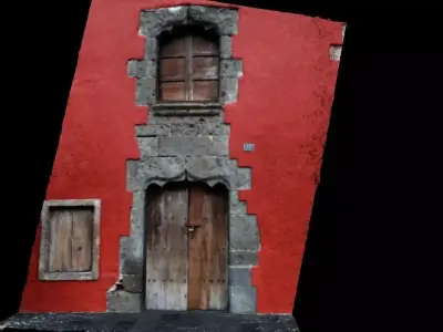 Medieval facane window and door 3D model