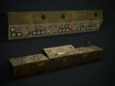 Control Board Low-poly 3D model