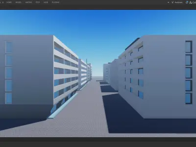 Low Poly Apartment Buildings Pack 1 Low-poly 3D model