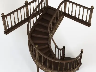 Classic stairs 3D model