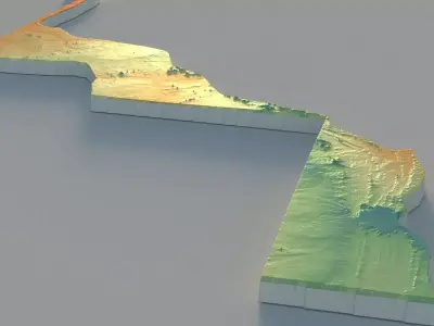 Western Sahara Terrain country   3D model