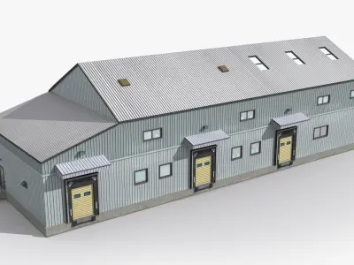 Factory x12 Low-poly 3D model purchase