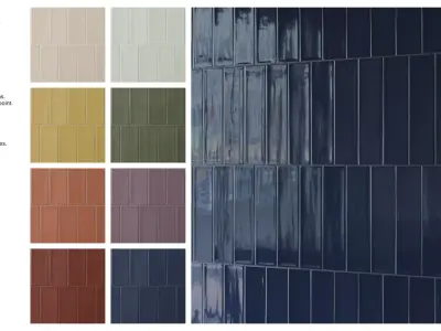 Subway Tile in Vertical Offset Layout Texture