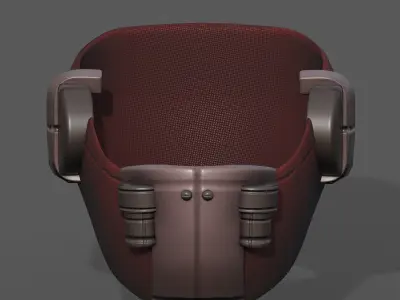 Gas mask respirator scifi futuristic 3d model  Low-poly 3D model purchase