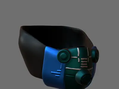 Gas mask helmet 3d model scifi Low-poly  Low-poly 3D model 280