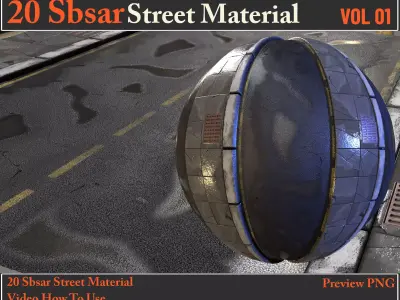 20 SBSAR Street Material VOL01 - Video How To Use Texture
