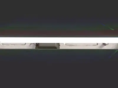 Tubelight fluorescent tube with light Low-poly 3D model