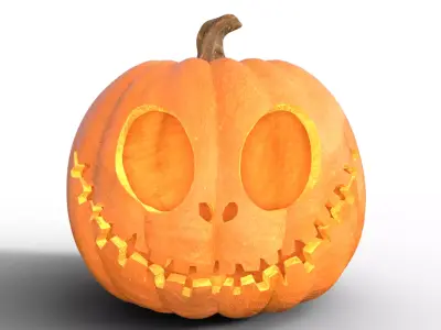 Pumpkin Hollow Grin Low-poly 3D model