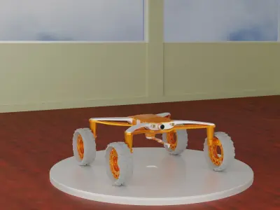 sci-fi space walk drone 3D model