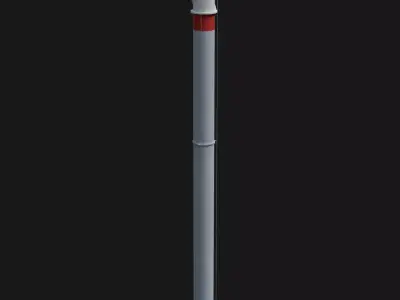 Modern factory chimney Low-poly 3D model