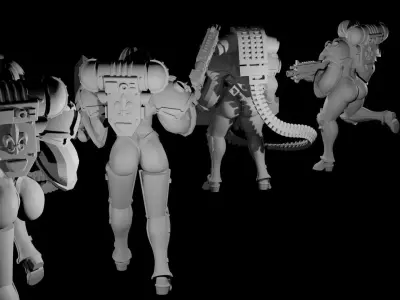 Mommies of Battle 2 3D print model