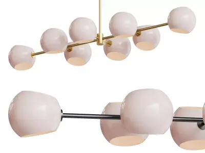 Xaviero Glass Island Chandelier 3D model