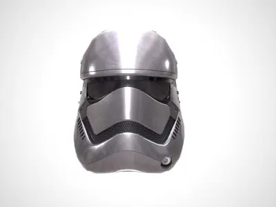 Star Wars Stormtrooper Helmet - Steel Low-poly 3D model