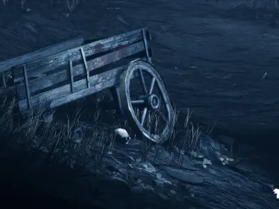 Demonic Village Environment Low-poly 3D model