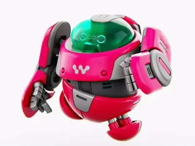 DRONE BOT S-2000 RIGGED 3D model